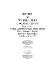 roster of water users organizations - Living Rivers Home Page