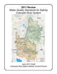 2011 Review Water Quality Standards for Salinity Colorado River ...
