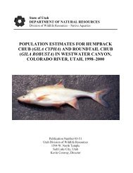 population estimates for humpback chub - Upper Colorado River ...