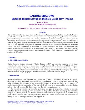 Casting Shadows - Rivier University