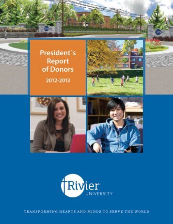 President's Report of Donors 2011-2012 { - Rivier University