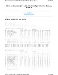 Official Basketball Box Score