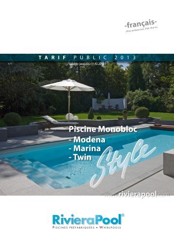 Piscine Monobloc - Modena - Marina - Twin - RivieraPool