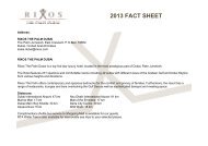 2013 fact sheet - Rixos Hotel