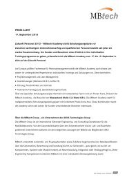 PRESS ALERT 17. September 2013 Zukunft ... - MBtech Group