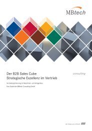 Der B2B Sales Cube Strategische Exzellenz im Vertrieb