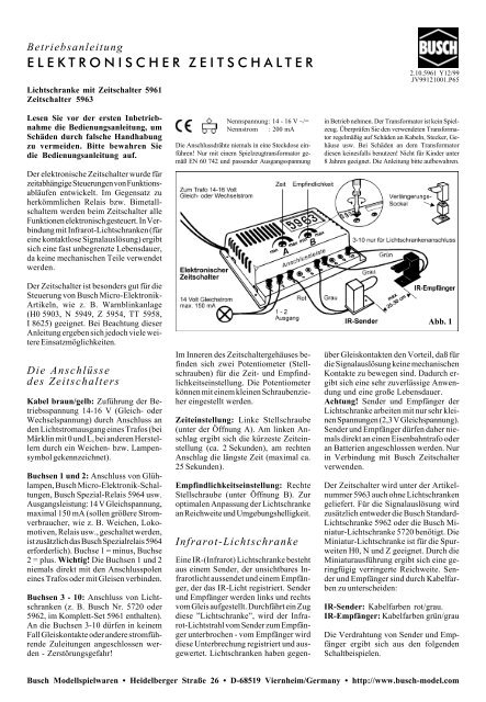 IR-Lichtschranken mit elektronischem Zeitschalter ... - NSE Software