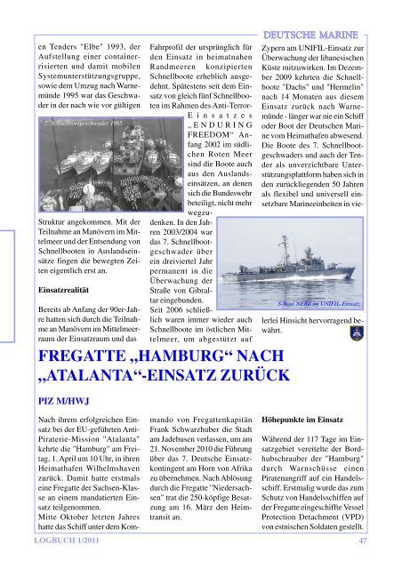 Logbuch2011 01 - bei der Reservistenkameradschaft Marine Berlin