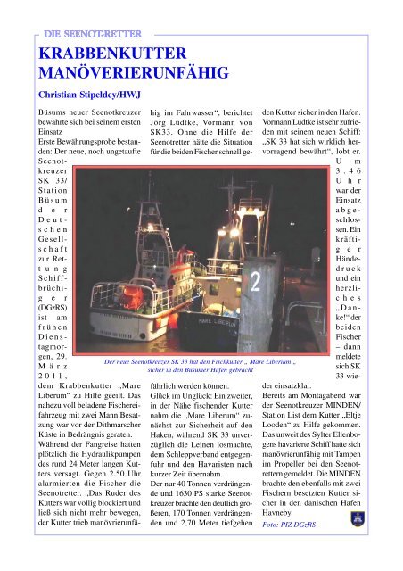 Logbuch2011 01 - bei der Reservistenkameradschaft Marine Berlin