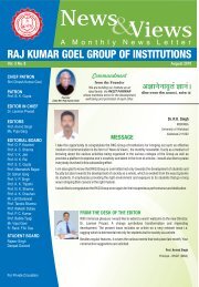 August 2010 - Raj Kumar Goel Institute of Technology, Ghaziabad