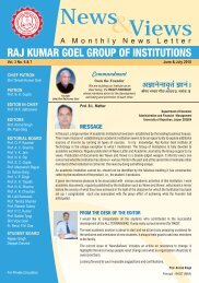 June & July 2010 - Raj Kumar Goel Institute of Technology, Ghaziabad