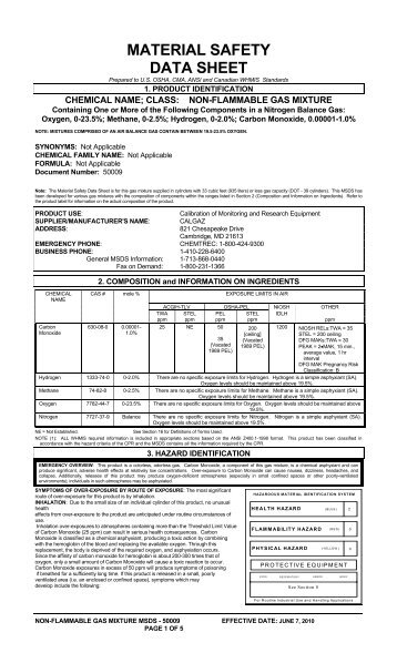 MSDS - 50009 - RKI Instruments