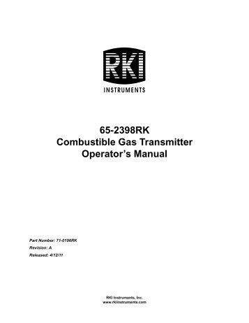 65-2398RK - RKI Instruments