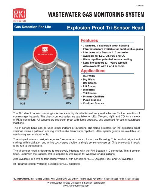 Rki Instruments Xp 204 Datasheet - RKI Instruments