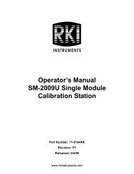 Operator's Manual SM-2009U Single Module ... - RKI Instruments