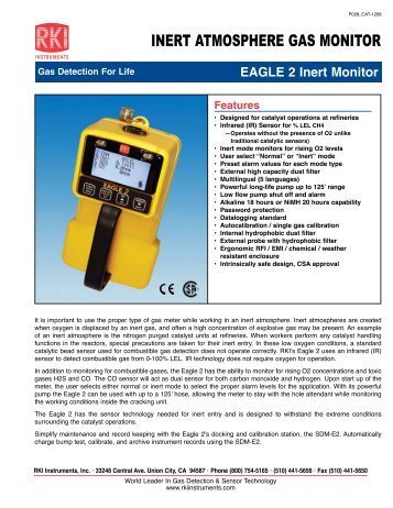 EAGLE 2 Inert atmosphere Gas Monitor - RKI Instruments