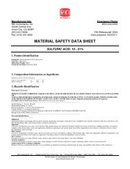 MATERIAL SAFETY DATA SHEET - RKI Instruments