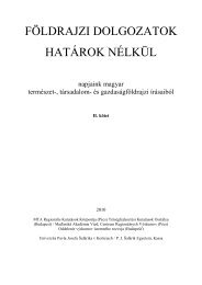 fÃ¶ldrajzi dolgozatok hatÃ¡rok nÃ©lkÃ¼l - MTA RegionÃ¡lis KutatÃ¡sok ...