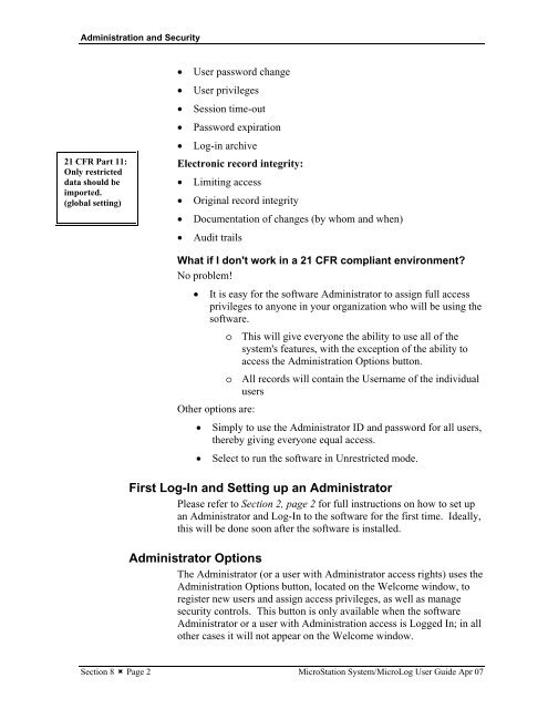 MicroStation System, MicroLog Version 4.2 - DTU Systems Biology ...