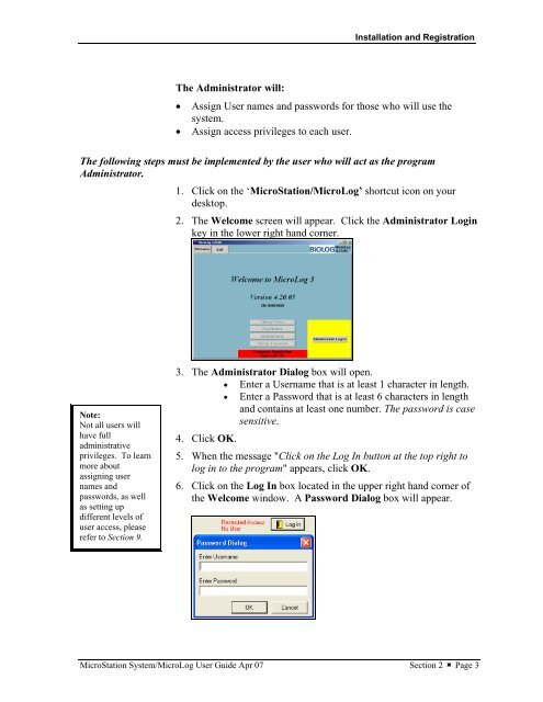 MicroStation System, MicroLog Version 4.2 - DTU Systems Biology ...