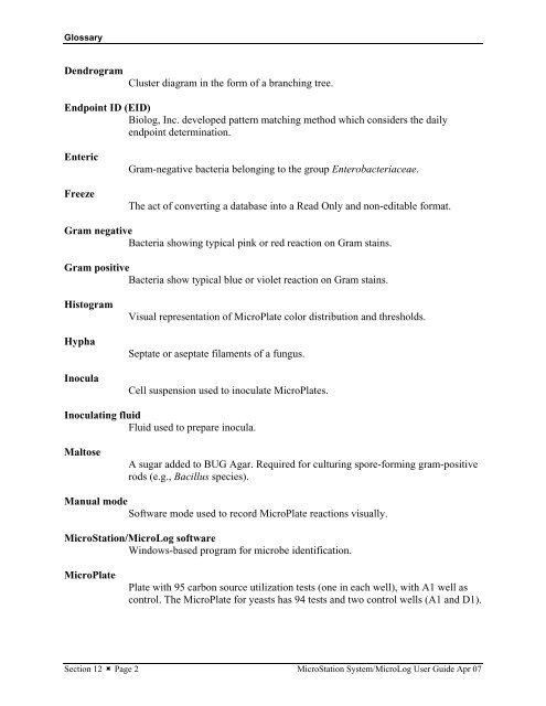 MicroStation System, MicroLog Version 4.2 - DTU Systems Biology ...