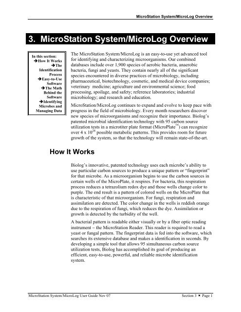 MicroStation System, MicroLog Version 4.2 - DTU Systems Biology ...