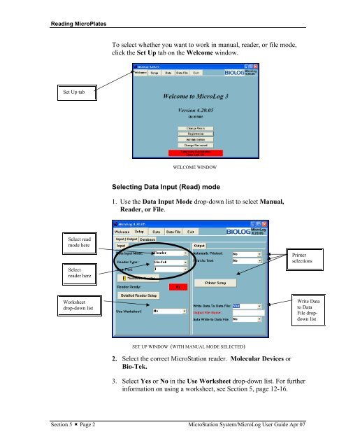 MicroStation System, MicroLog Version 4.2 - DTU Systems Biology ...