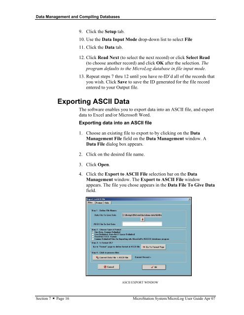 MicroStation System, MicroLog Version 4.2 - DTU Systems Biology ...