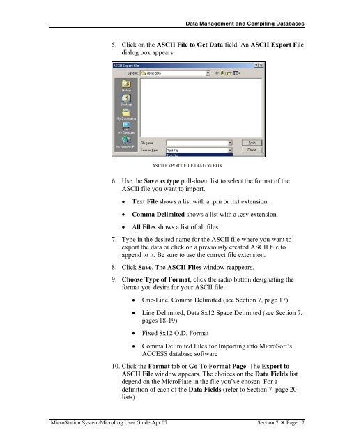 MicroStation System, MicroLog Version 4.2 - DTU Systems Biology ...