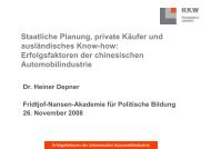 Erfolgsfaktoren der chinesischen Automobilindustrie - RKW