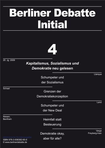 Schumpeter und der New Deal - Rainer Land Online Texte