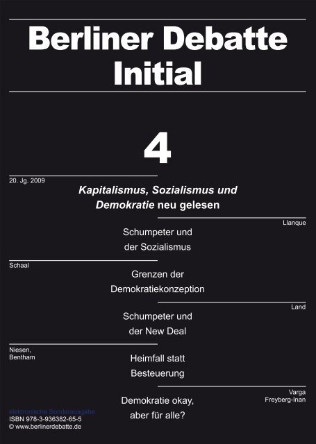 Schumpeter und der New Deal - Rainer Land Online Texte