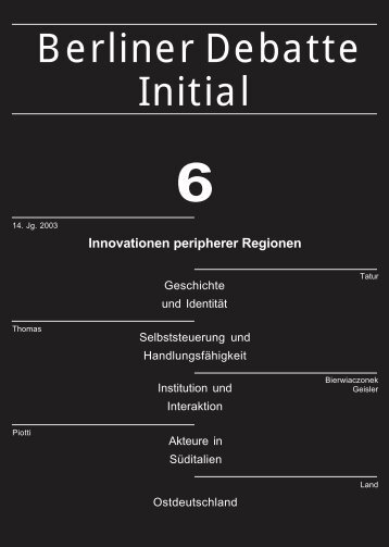 Ostdeutschland â fragmentierte Entwicklung - Rainer Land Online ...