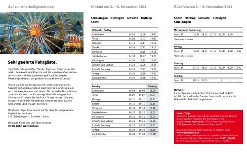 Sonderfahrten zur 674. Allerheiligenkirmes - Regionalverkehr Ruhr ...