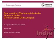Best practice: Was bewegt deutsche Firmen in Indien? German Centre ...