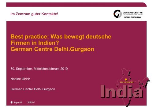 Best practice: Was bewegt deutsche Firmen in Indien? German Centre ...