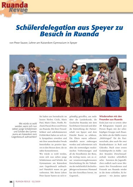 Ruanda Revue 02/2009 - Partnerschaft Ruanda