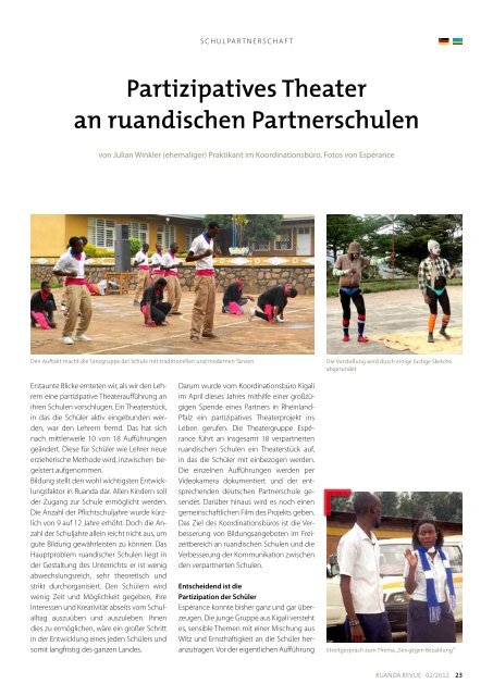 Jugend - Partnerschaft Ruanda