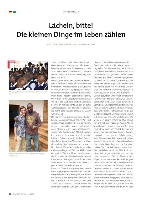 Jugend - Partnerschaft Ruanda