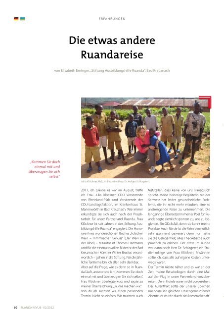 Jugend - Partnerschaft Ruanda