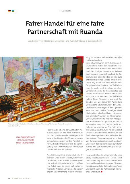 Fairer Handel - Partnerschaft Ruanda