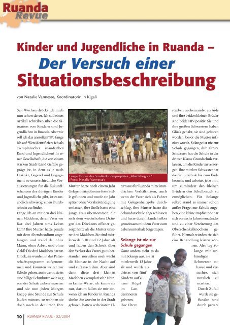 Ausgabe 2/2004 - Partnerschaft Ruanda