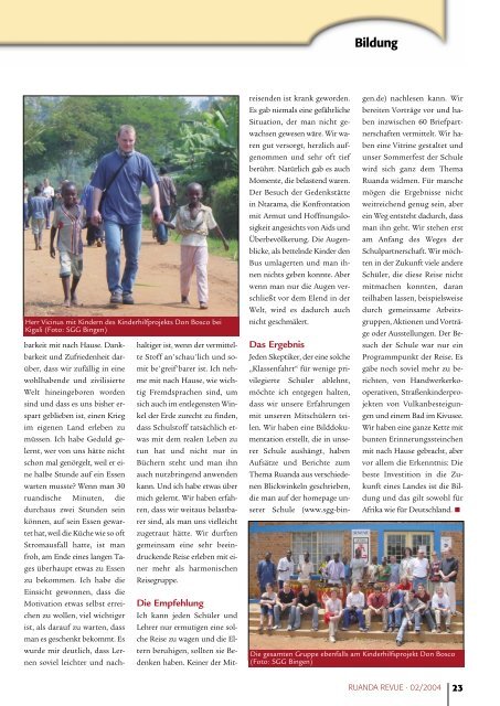 Ausgabe 2/2004 - Partnerschaft Ruanda