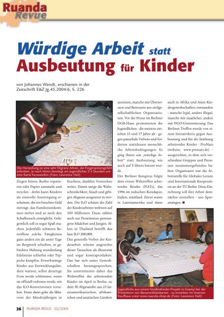 Ausgabe 2/2004 - Partnerschaft Ruanda