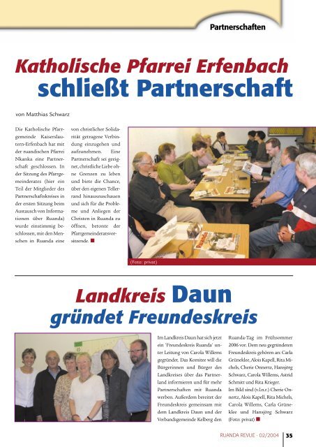 Ausgabe 2/2004 - Partnerschaft Ruanda