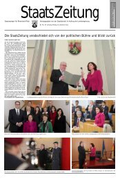 StaatsZeitung Nr. 46 - in Rheinland-Pfalz