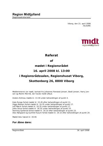 Region Midtjylland Referat