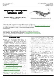 Biospeologica Bibliographia Publications 2010-1