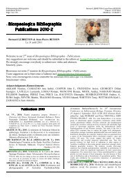 Biospeologica Bibliographia Publications 2010-2