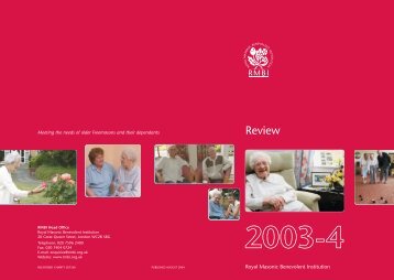 Annual Review 2003/04 - Royal Masonic Benevolent Institution